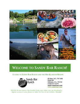 Guide to Sandy Bar Ranch and the Mid Klamath Region