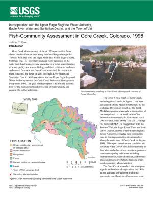 Fish-Community Assessment in Gore Creek, Colorado, 1998
