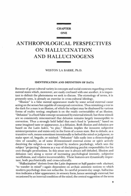 Anthropological Perspectives on Hallucination and Hallucinogens