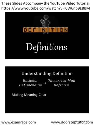 Understanding Definition