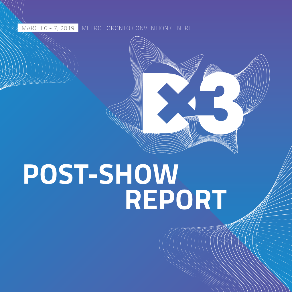 Post-Show Report Dx3 2019 Post-Show Report
