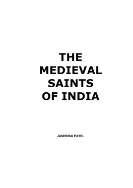 The Medieval Saints of India