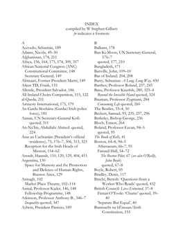 INDEX Compiled by W Stephen Gilbert Fn Indicates a Footnote