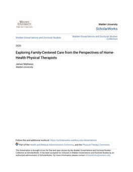 Exploring Family-Centered Care from the Perspectives of Home-Health Physical Therapists
