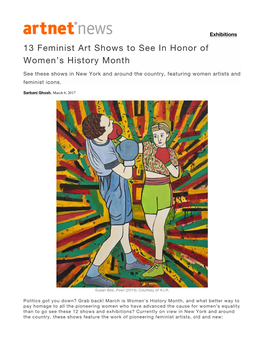 13 Feminist Art Shows to See in Honor of Women's History Month