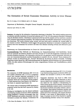 The Estimation of Serum Guanosine Deaminase Activity in Liver Disease