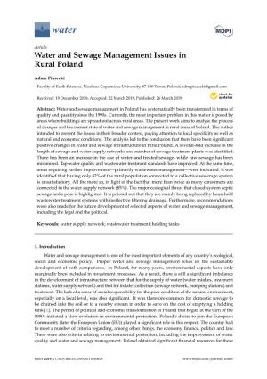 Water and Sewage Management Issues in Rural Poland
