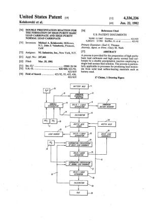 United States Patent (19) 11) 4,336,236 Kolakowski Et Al