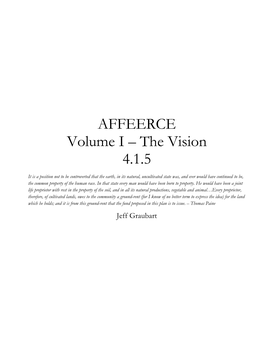 AFFEERCE Volume I – the Vision 4.1.5