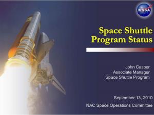 Space Shuttle Program Status