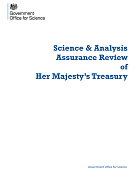 Science & Analysis Assurance Review of Her Majesty's Treasury