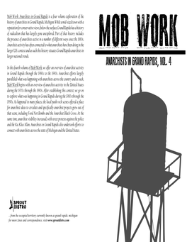 Mob Work: Anarchists in Grand Rapids, Vol. 4