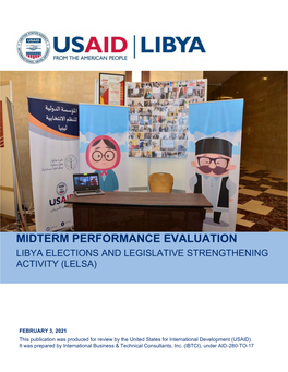Midterm Performance Evaluation Libya Elections and Legislative Strengthening Activity (Lelsa)