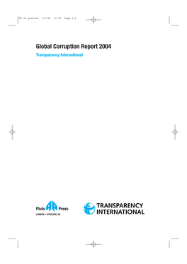 Global Corruption Report 2004 Transparency International