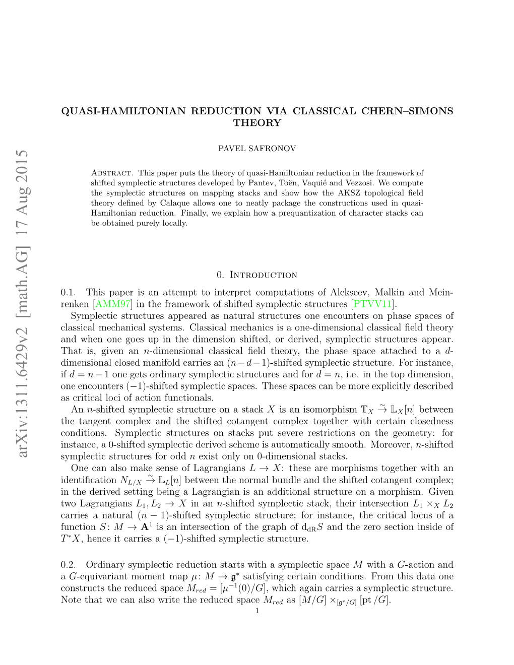 Arxiv:1311.6429V2 [Math.AG]