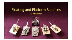 Floating and Platform Balances an Introduction
