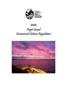 2012 Puget Sound Commercial Salmon Regulations