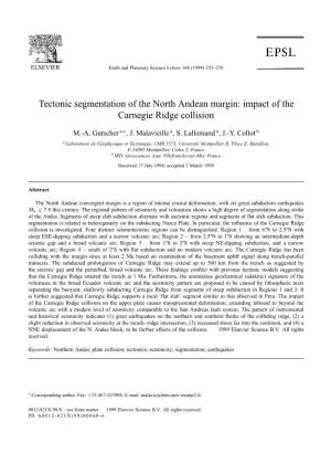 Tectonic Segmentation of the North Andean Margin: Impact of the Carnegie Ridge Collision