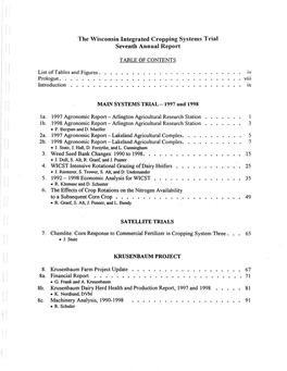 The Wisconsin Integrated Cropping Systems Trial Seventh Annual Report