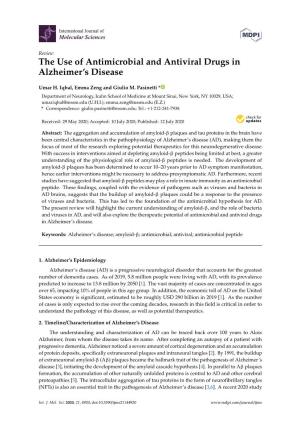 The Use of Antimicrobial and Antiviral Drugs in Alzheimer's Disease
