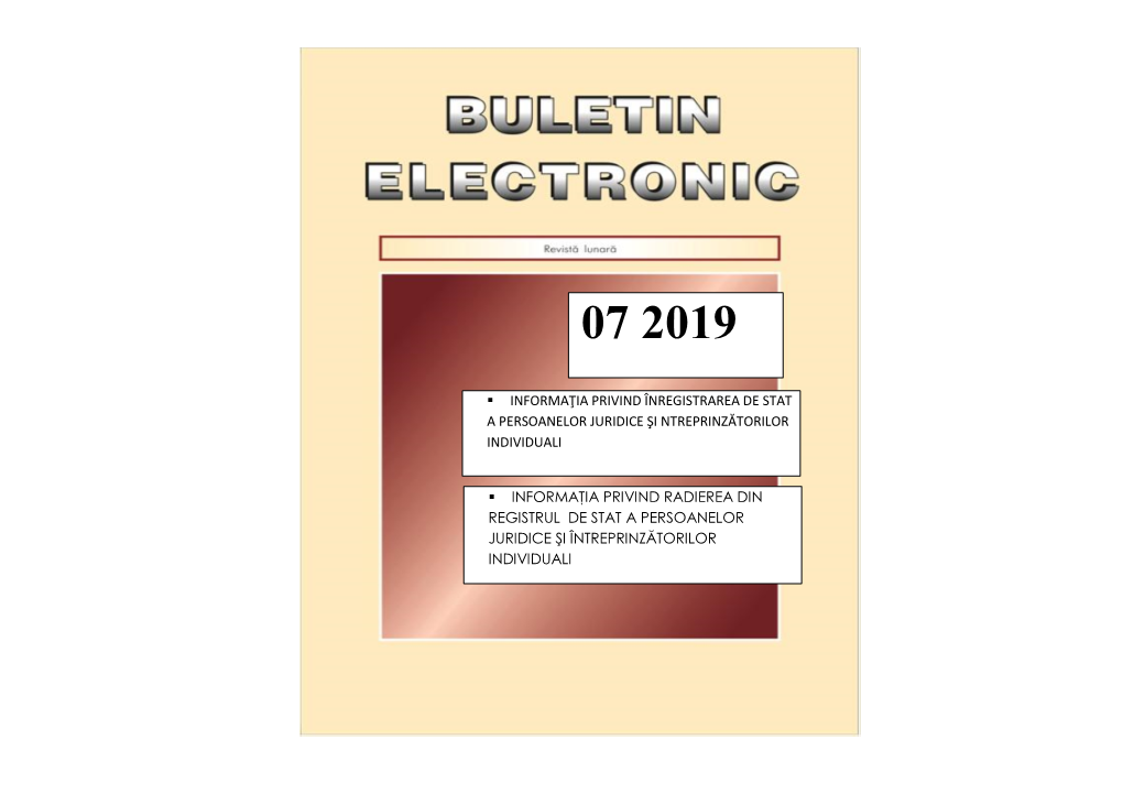 Buletinul Electronic 07 2019.Pdf