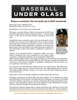 Baseball Under Glass