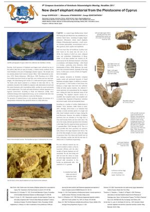 New Dwarf Elephant Material from the Pleistocene of Cyprus