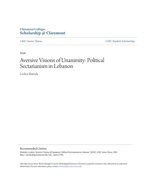 Political Sectarianism in Lebanon Loulwa Murtada