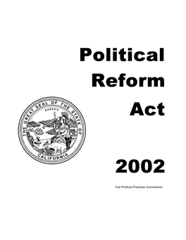 Political Reform Act 2002