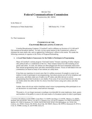 Federal Communications Commission WASHINGTON, DC 20554