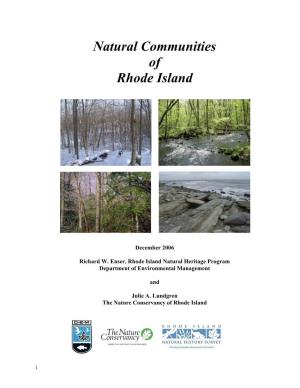 Natural Communities of Rhode Island