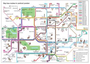 Key Bus Routes in Central London