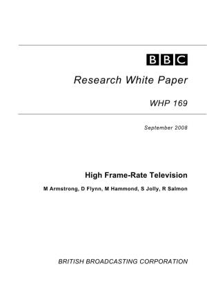 High Frame-Rate Television