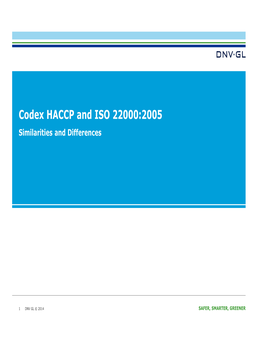 Day 3 Codex HACCP Vs ISO 22000