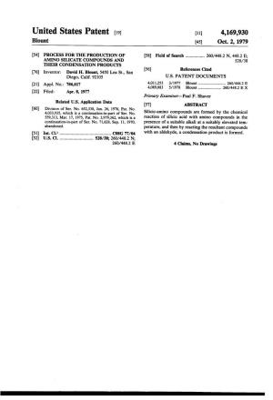United States Patent (19) 11 4,169,930 Blount 45) Oct
