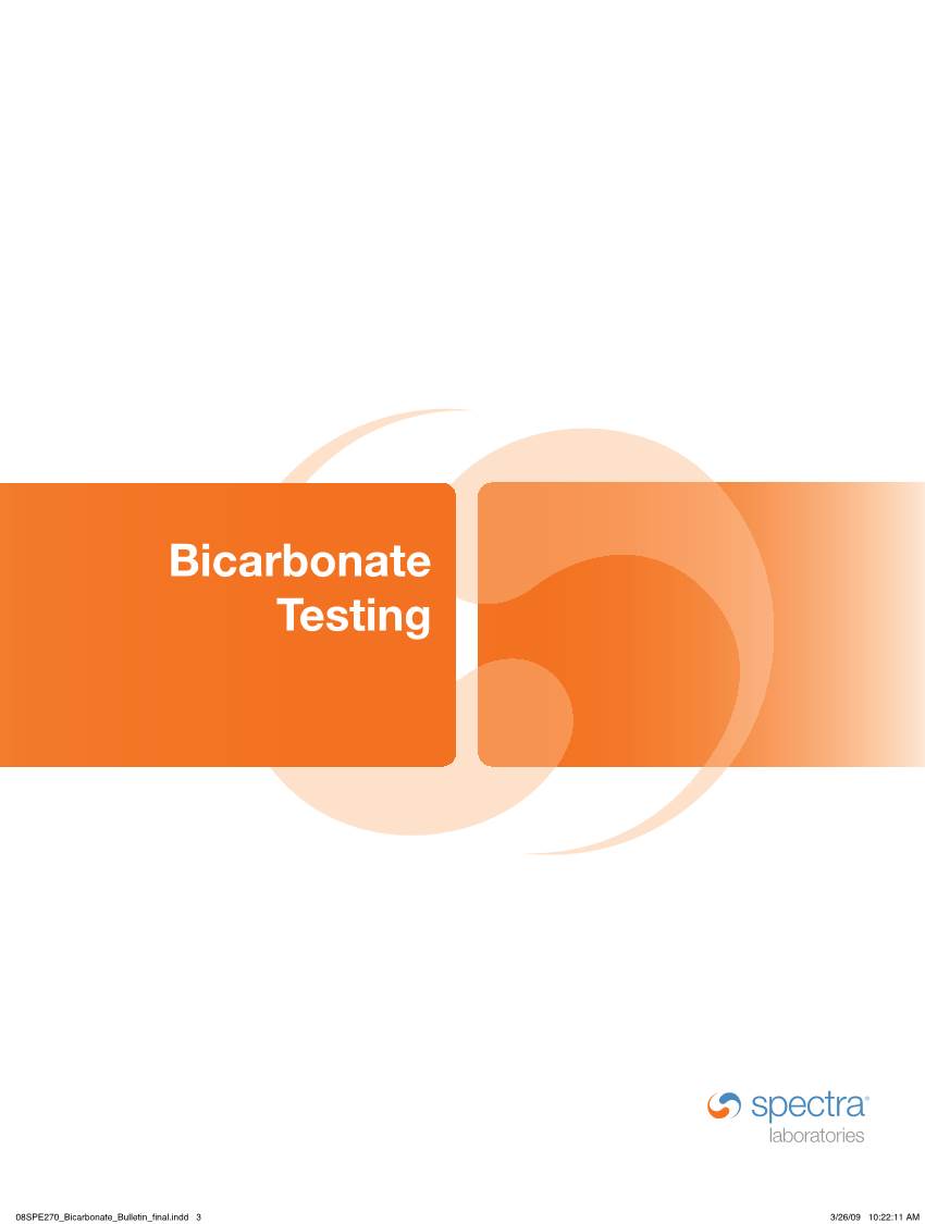 Bicarbonate Testing