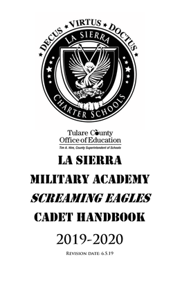 La Sierra Military Academy Screaming Eagles Cadet Handbook 2019-2020