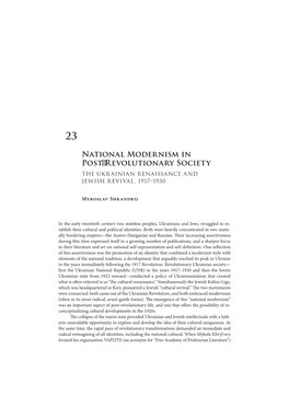 National Modernism in Post-Revolutionary Society