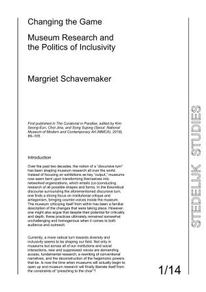 Changing the Game Museum Research and the Politics of Inclusivity Margriet Schavemaker