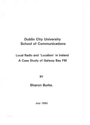 In Ireland a Case Study of Galway Bay FM BY