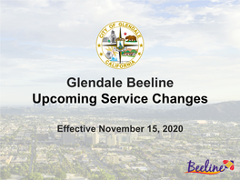 2020-11-15 Glendale Beeline Service Changes