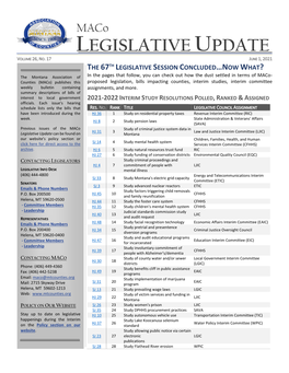 Legislative Update Volume 26, No