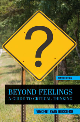 Beyond Feelings a Guide to Critical Thinking