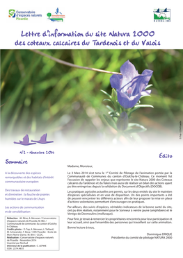 Lettre D'information Du Site Natura 2000 Des Coteaux Calcaires Du