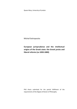 Michail Sotiropoulos European Jurisprudence And