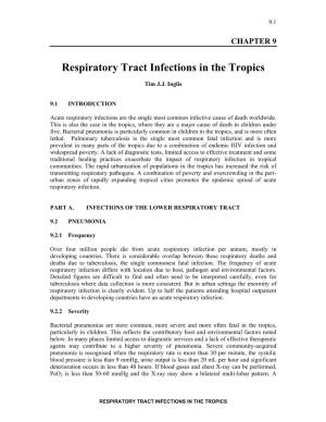 Respiratory Tract Infections in the Tropics
