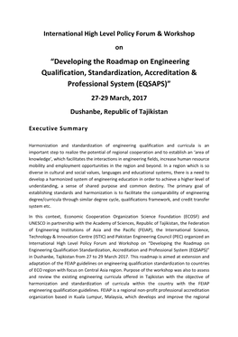 Developing the Roadmap on Engineering Qualification