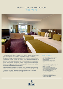 Hilton London Metropole the Facts