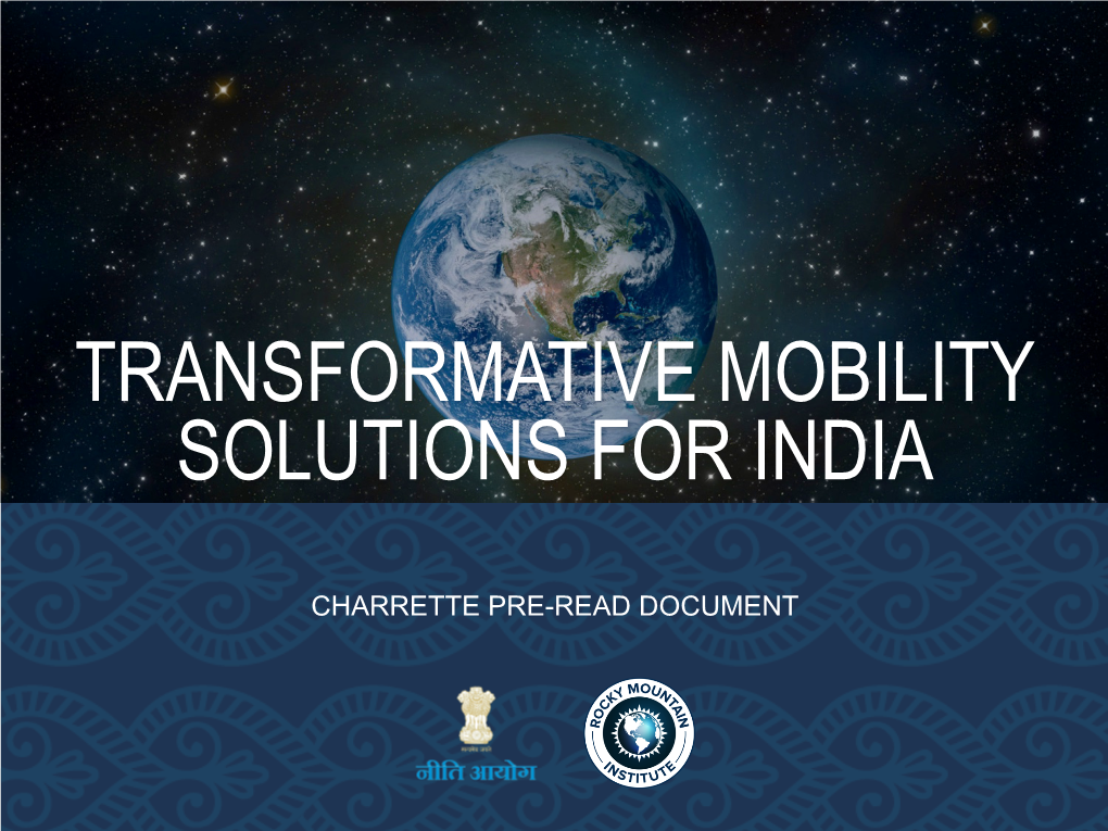 Transformative Mobility Solutions for India