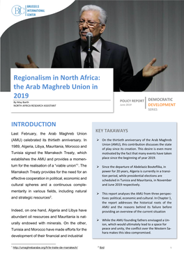 Regionalism in North Africa: the Arab Maghreb Union in 2019